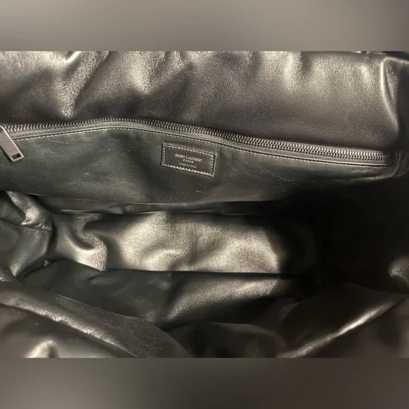 Saint Laurent Black Quilted Leather Tote Bag - Picture 6 of 10